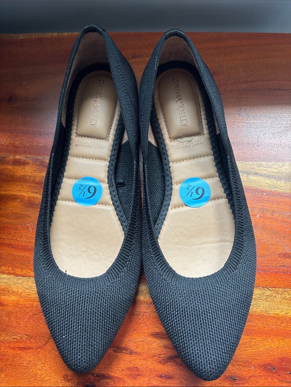 Cynthia Rowley Women's Black Pointed Knit Flats